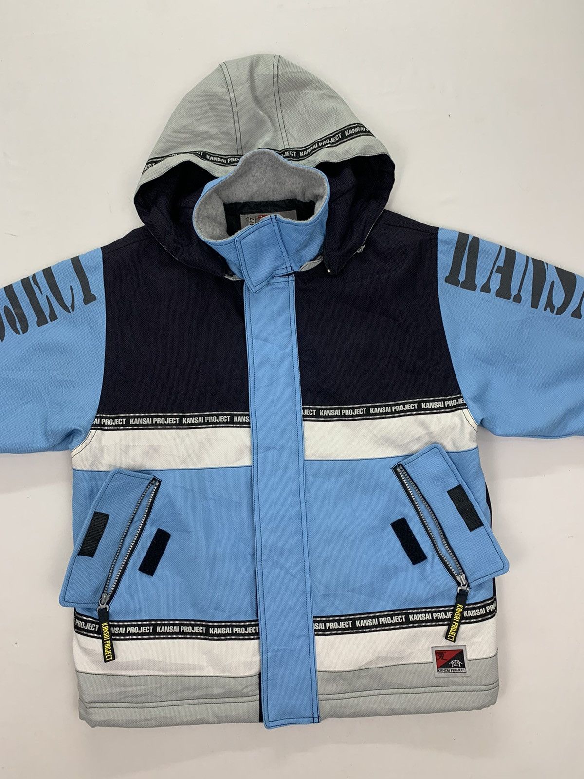 Japanese Brand × Kansai Yamamoto Rare!! Vintage 90s Kansai Project Block Colour Bomber Jacket Size US M / EU 48-50 / 2 - 2 Thumbnail