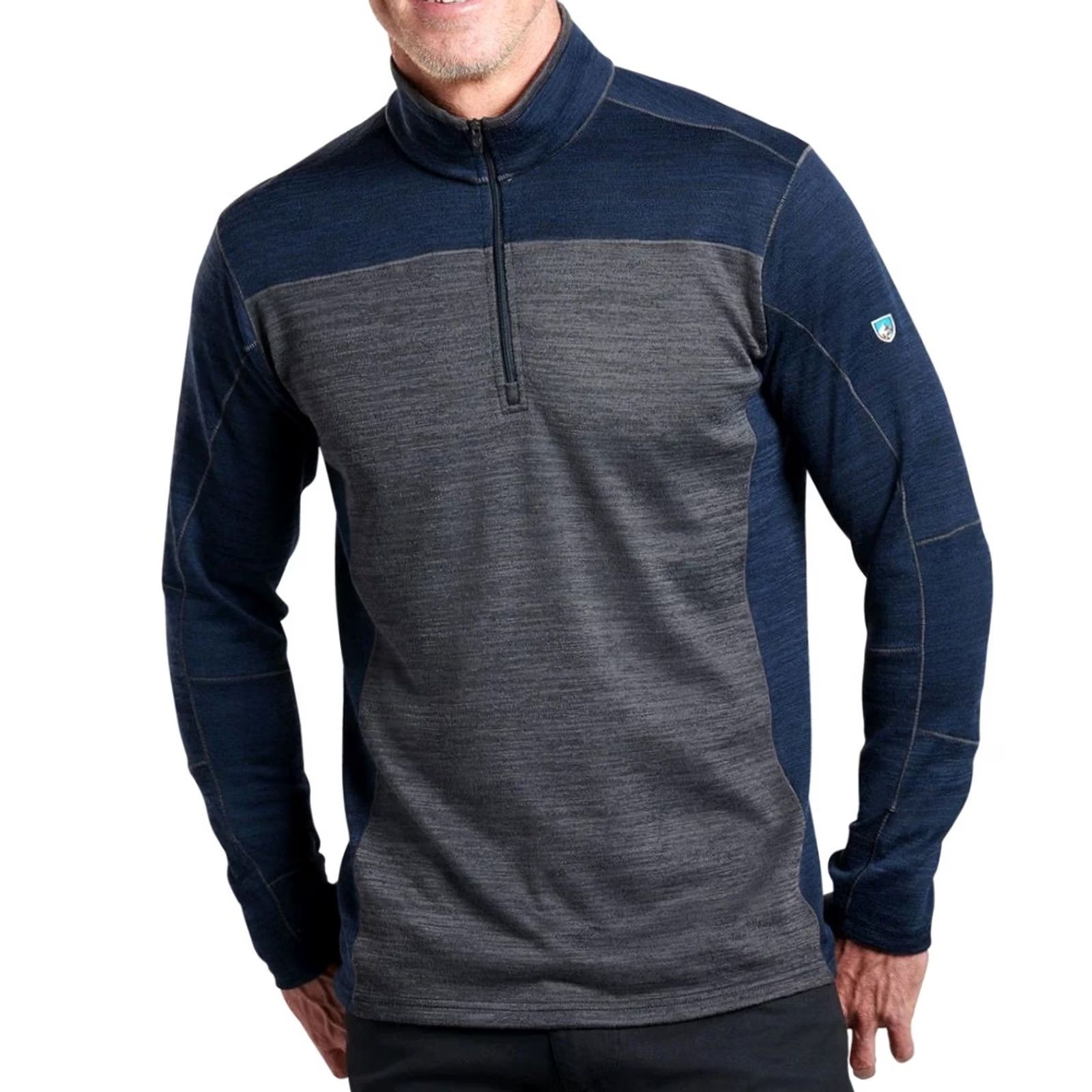 Vintage Kuhl Ryzer Jacket Mens 2XL 3/4 Zip Pullover Performance Shirt Thumbhole Blue 3112 Size US XXL / EU 58 / 5 - 2 Thumbnail