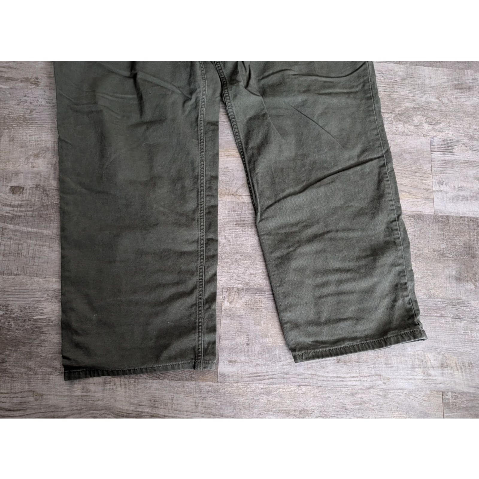 Carhartt Carhartt Men Pants Rugged Flex Relaxed Fit Canvas Work BN2517-M Green 42x30 5-Pocket Zipper Button Straight Leg Workwear Casual Travel Vintage No Size US 42 / EU 58 - 2 Thumbnail
