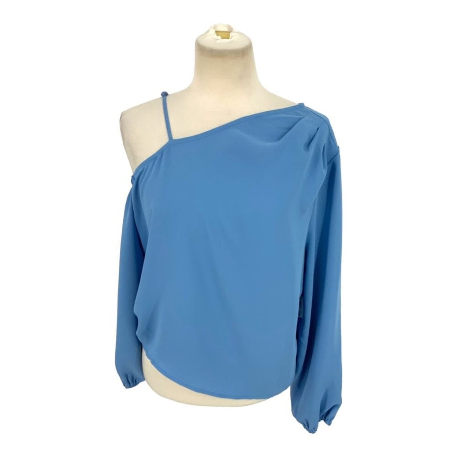 Other Open Edit Pleated Asymmetric Top Blue Size XXS NWOT $59 MSRP Size XXS / US 00 / IT 34 - 2 Thumbnail