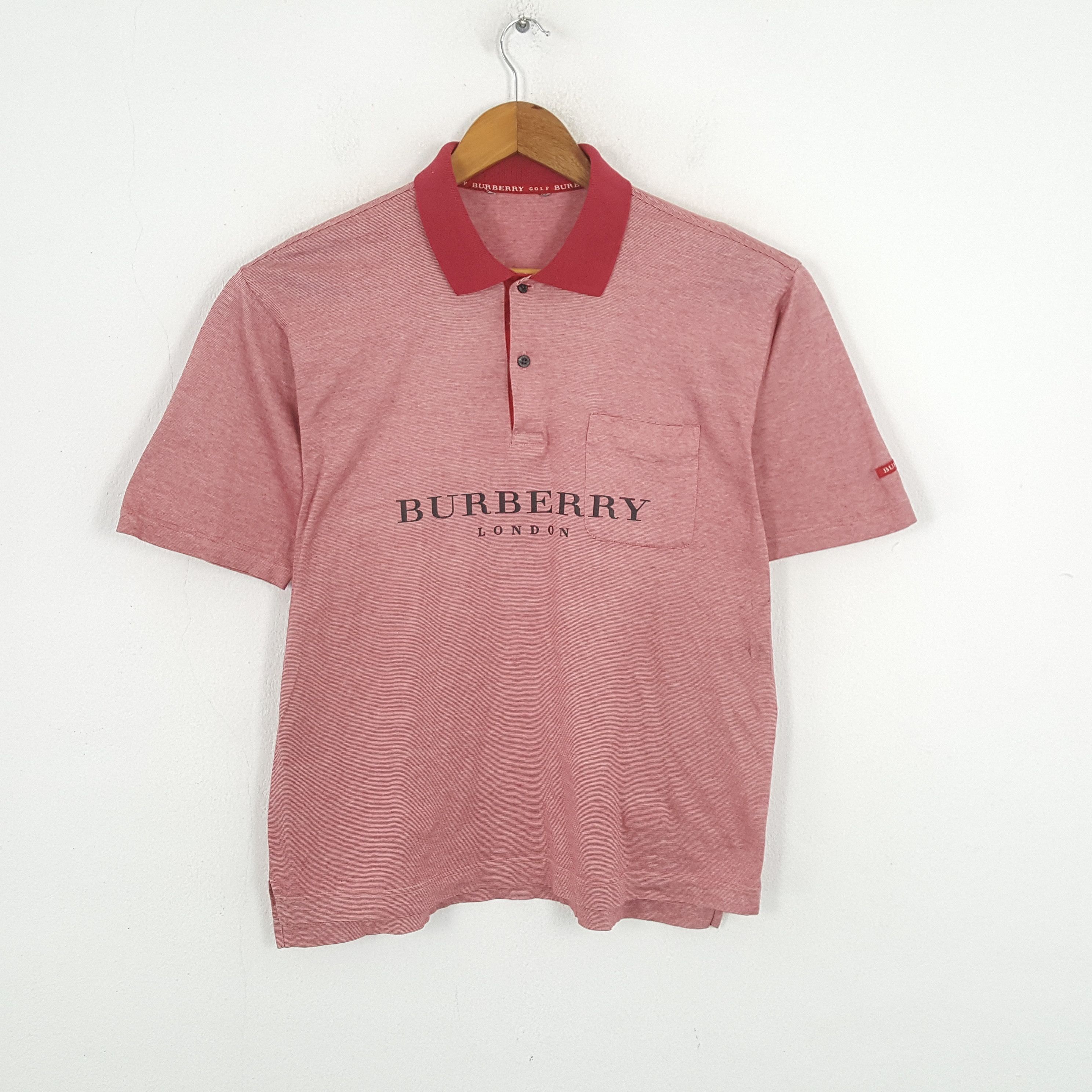 Burberry × Vintage Vintage BURBERRY LONDON Fashion Brand Polos Shirt Size US M / EU 48-50 / 2 - 1 Thumbnail