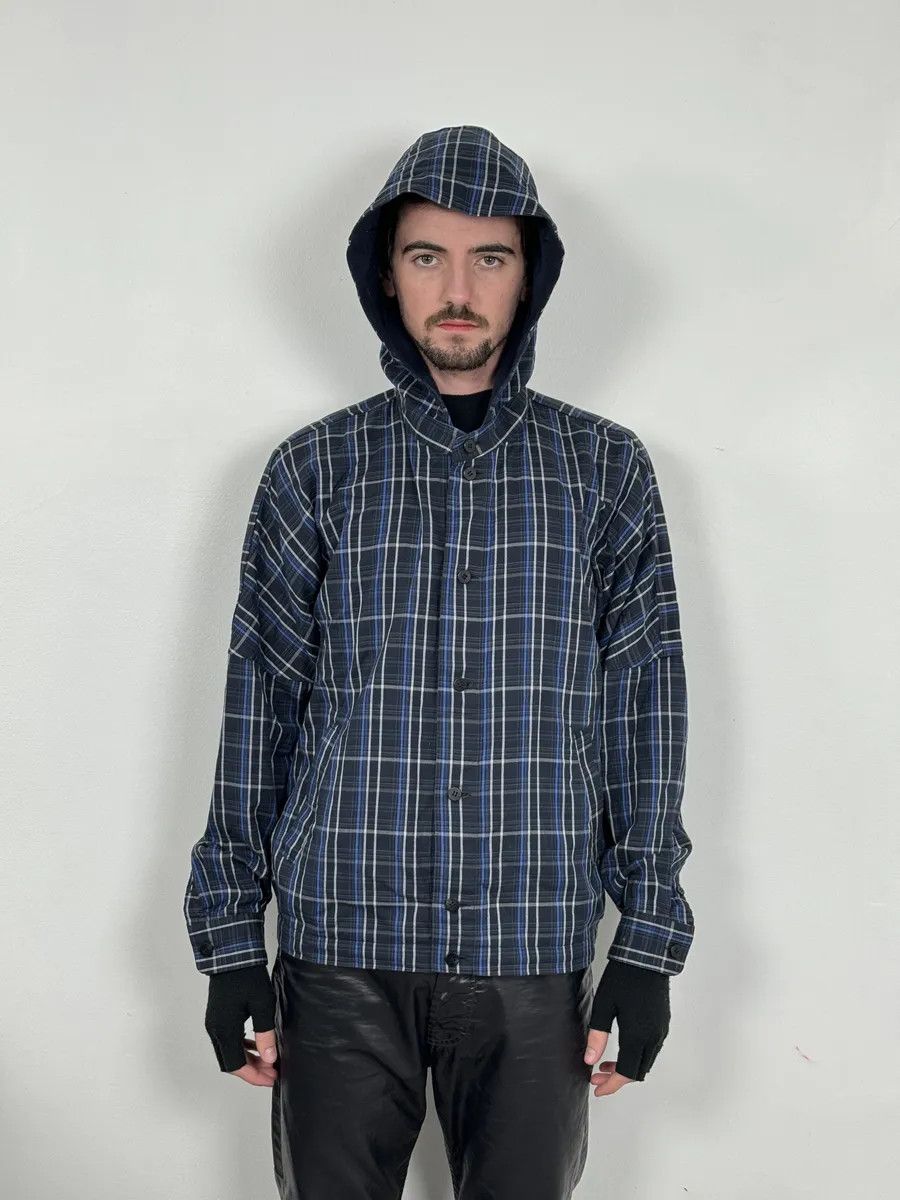 Issey Miyake Issey Miyake Navy Japanese Checkered Bomber Jacket Size US S / EU 44-46 / 1 - 2 Thumbnail