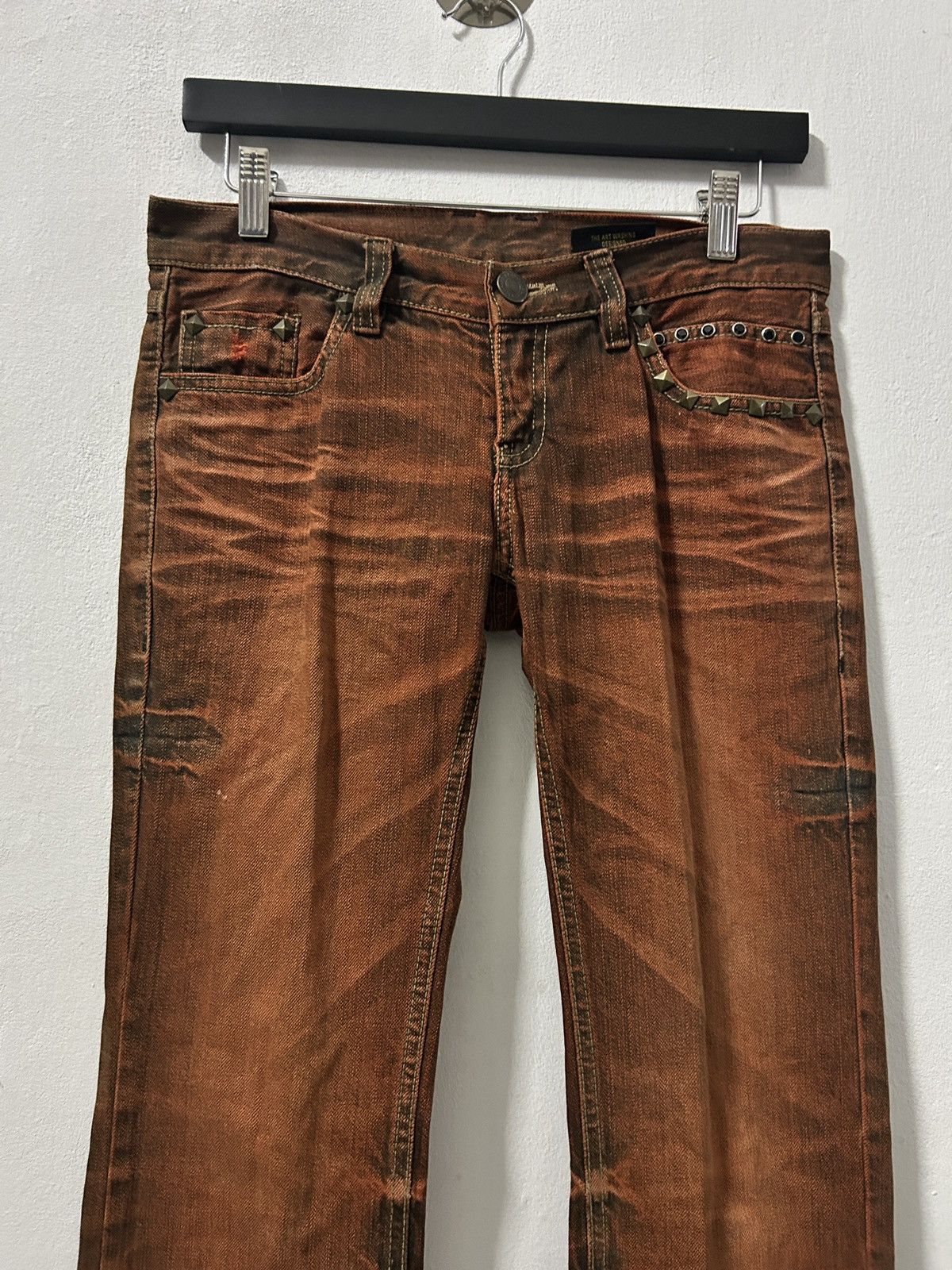If Six Was Nine Whiskered faded Gasoline blue mudwash punk jeans lgb Size US 29 - 2 Thumbnail