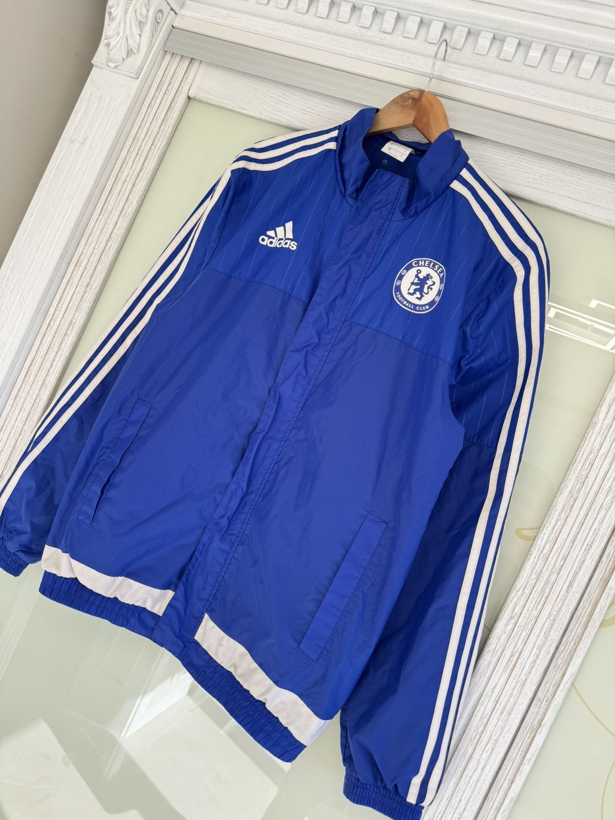 Adidas Adidas Chelsea 2015-2016 Soccer Track Jacket Football Shirt Size US S / EU 44-46 / 1 - 3 Thumbnail