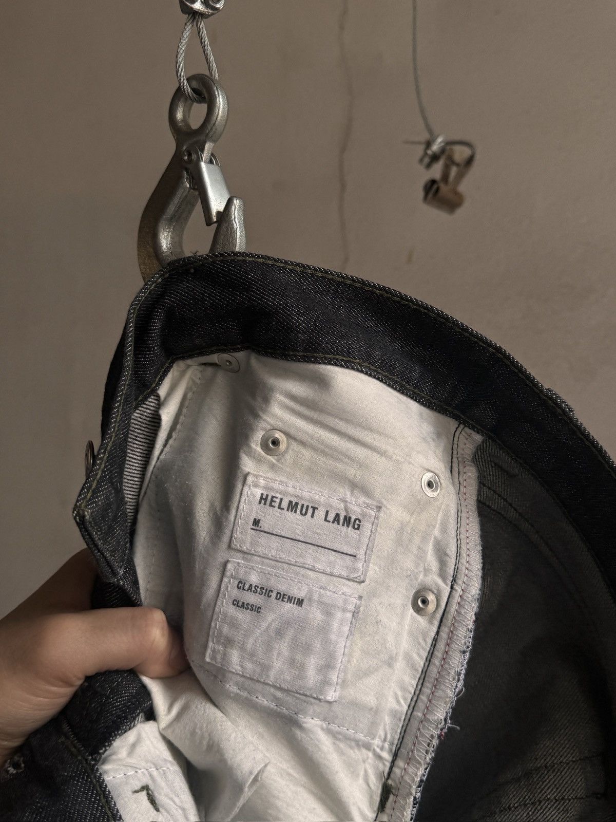 Helmut Lang Helmut Lang “Scissor” S/S 2003 Black Raw Denim Size US 30 / EU 46 - 3 Thumbnail