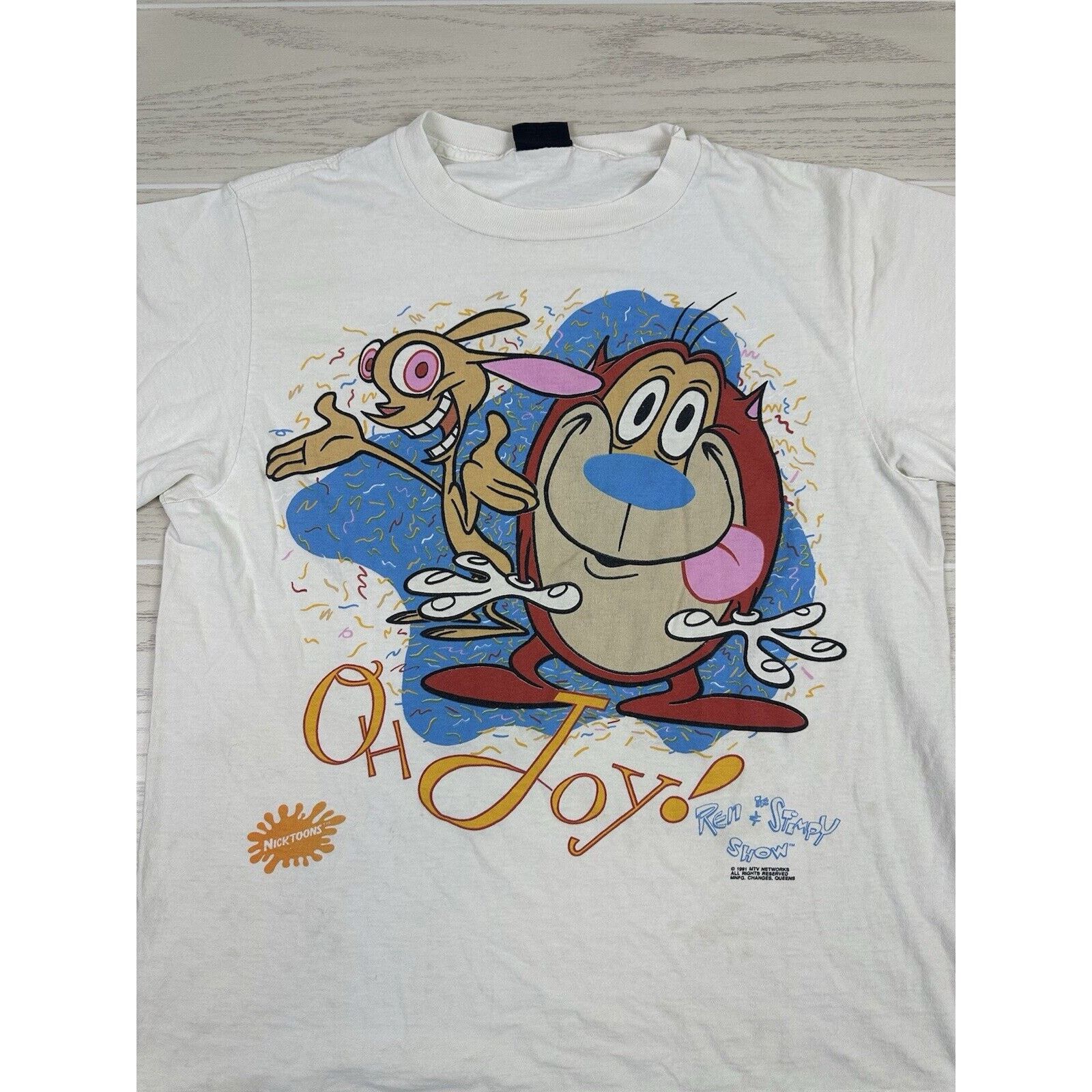 Changes × Vintage Vintage 1991 The Ren and Stimpy Show Promo Shirt Size US L / EU 52-54 / 3 - 2 Thumbnail