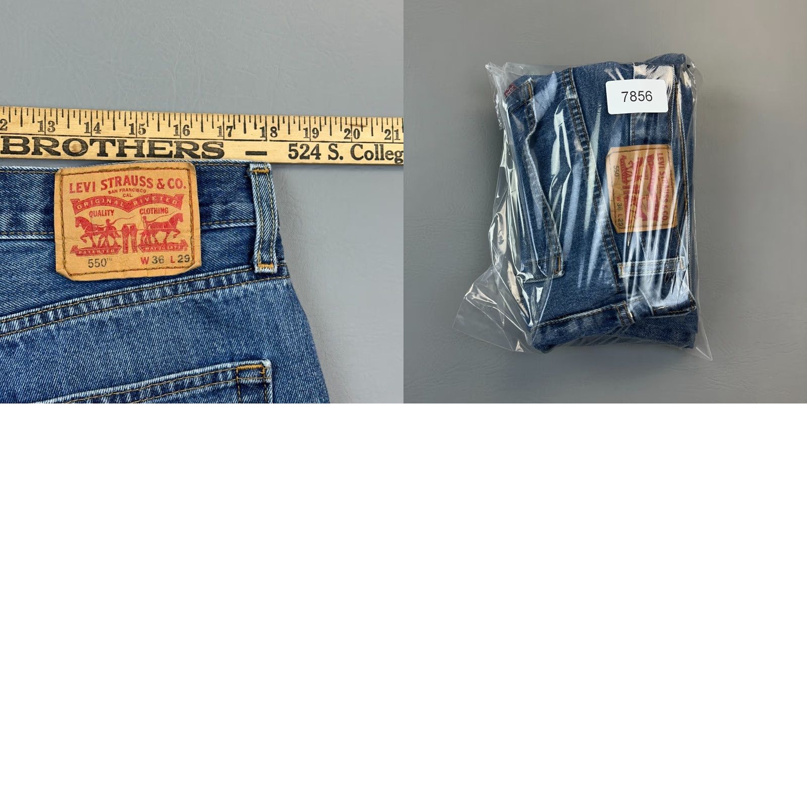 Levi's Levis 550 Jeans Mens 36x29 36x26 Medium Wash Denim Relaxed Fit Casual Hemmed Jeans Size US 36 / EU 52 - 10 Thumbnail