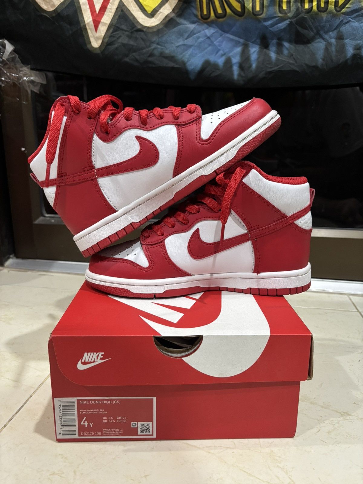 Nike × Other Nike Dunk High University Red Size US 4.5 / IT 34.5 - 1 Thumbnail