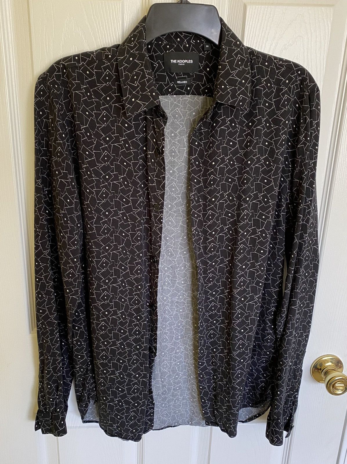 The Kooples The Kooples Paris Card Print Long Sleeve Button Up Shirt Size US M / EU 48-50 / 2 - 2 Thumbnail
