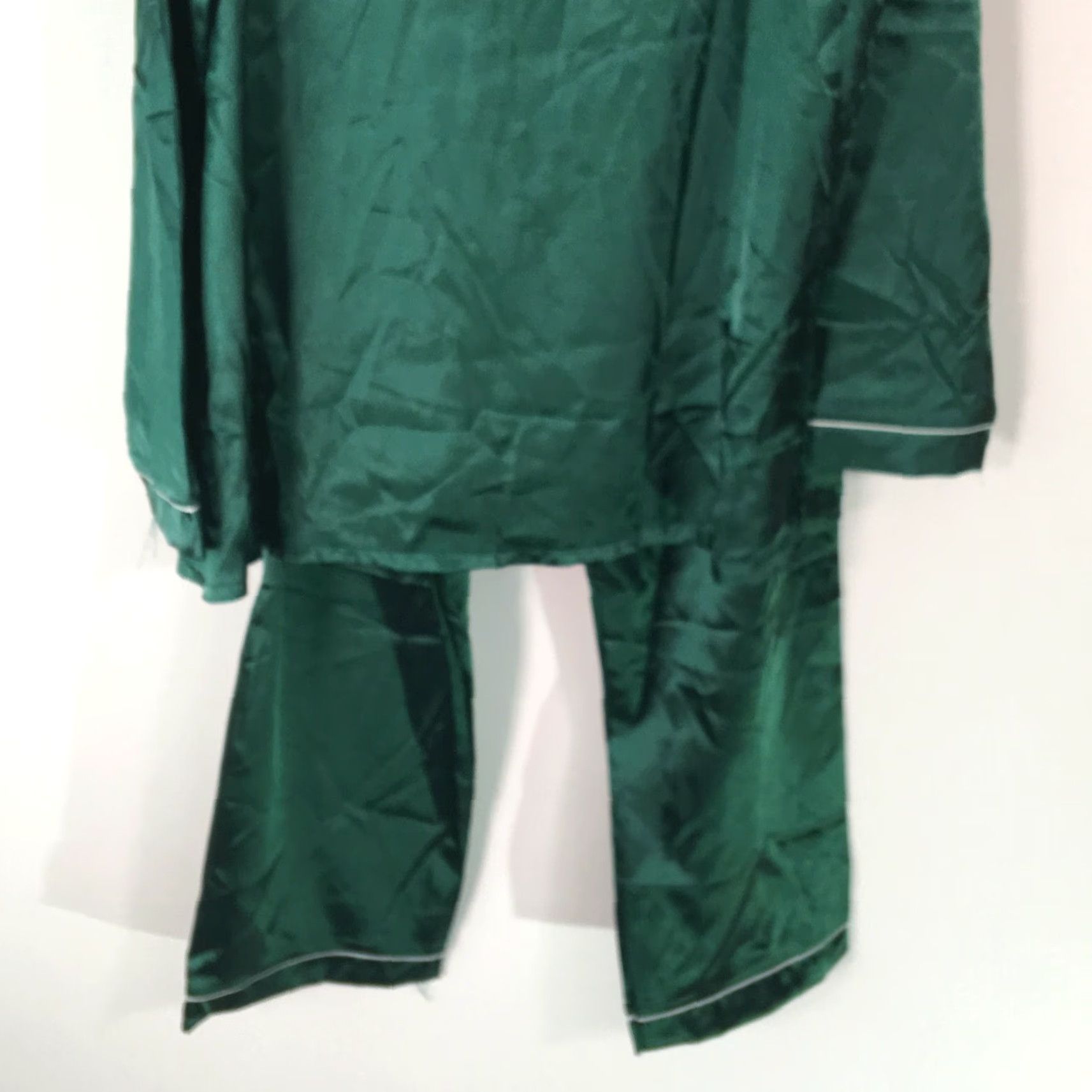 Vintage Womens Green Long Sleeve Shirt Pant Two Piece Pajama Set Size Medium Size M / US 6-8 / IT 42-44 - 4 Thumbnail