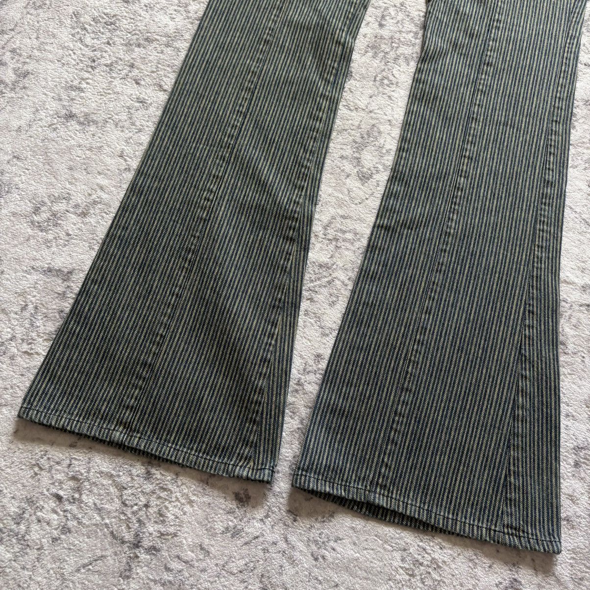 If Six Was Nine Henry Duarte Pinstripe Lace-Up Flared Jeans | Size 34 Size US 34 / EU 50 - 2 Thumbnail
