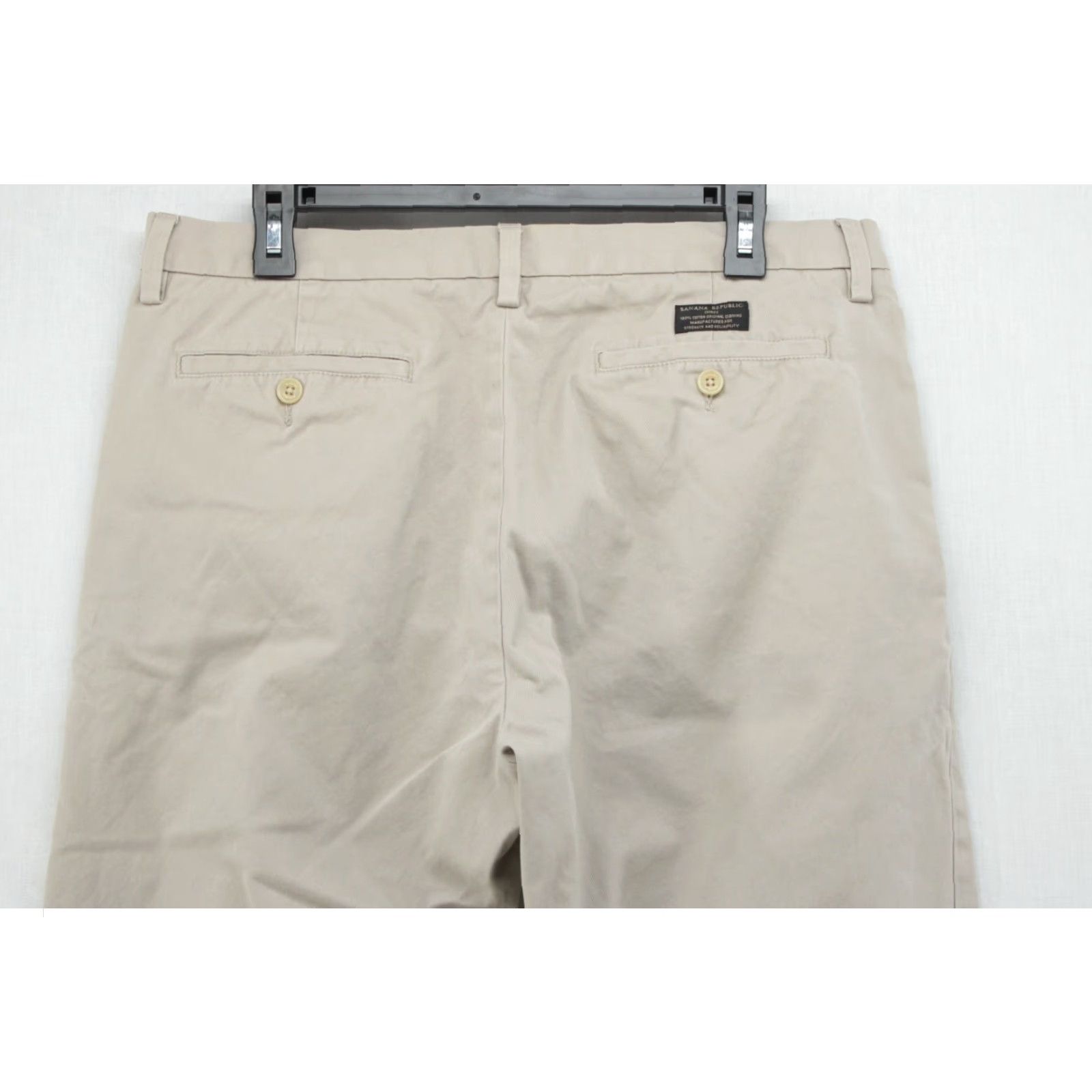 Banana Republic Banana Republic Gavin Relaxed Straight Chino Pant Beige Khaki Tan Men's Sz 34/28 Size US 34 / EU 50 - 5 Thumbnail