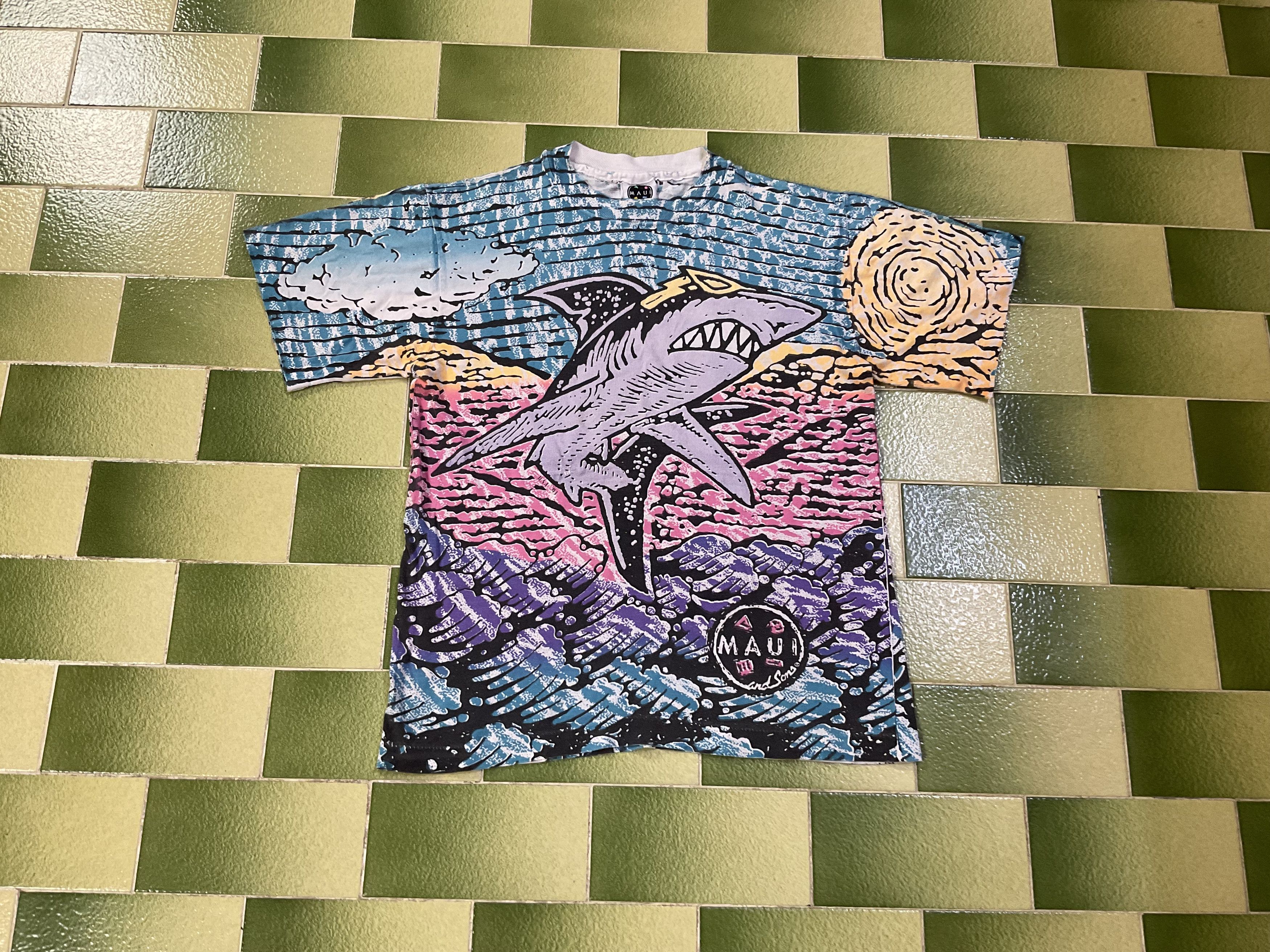Other Vintage 90s Maui And Sons All Over Print T-Shirt 2 Sided Size US M / EU 48-50 / 2 - 1 Thumbnail