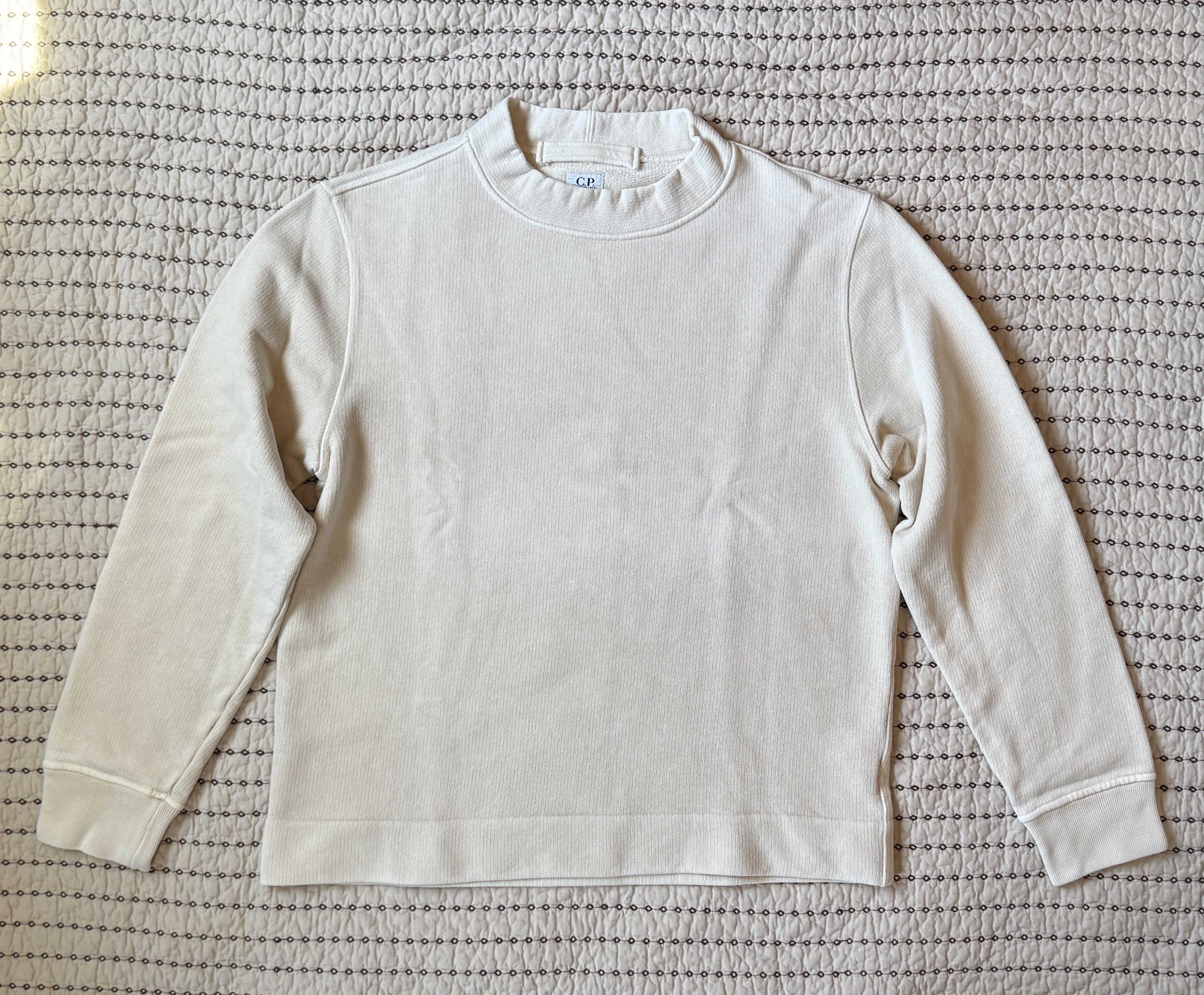 C.P. Company VINTAGE C.P. COMPANY MOCK TURTLENECK SWEATSHIRT CREAM MEDIUM Size US M / EU 48-50 / 2 - 2 Thumbnail