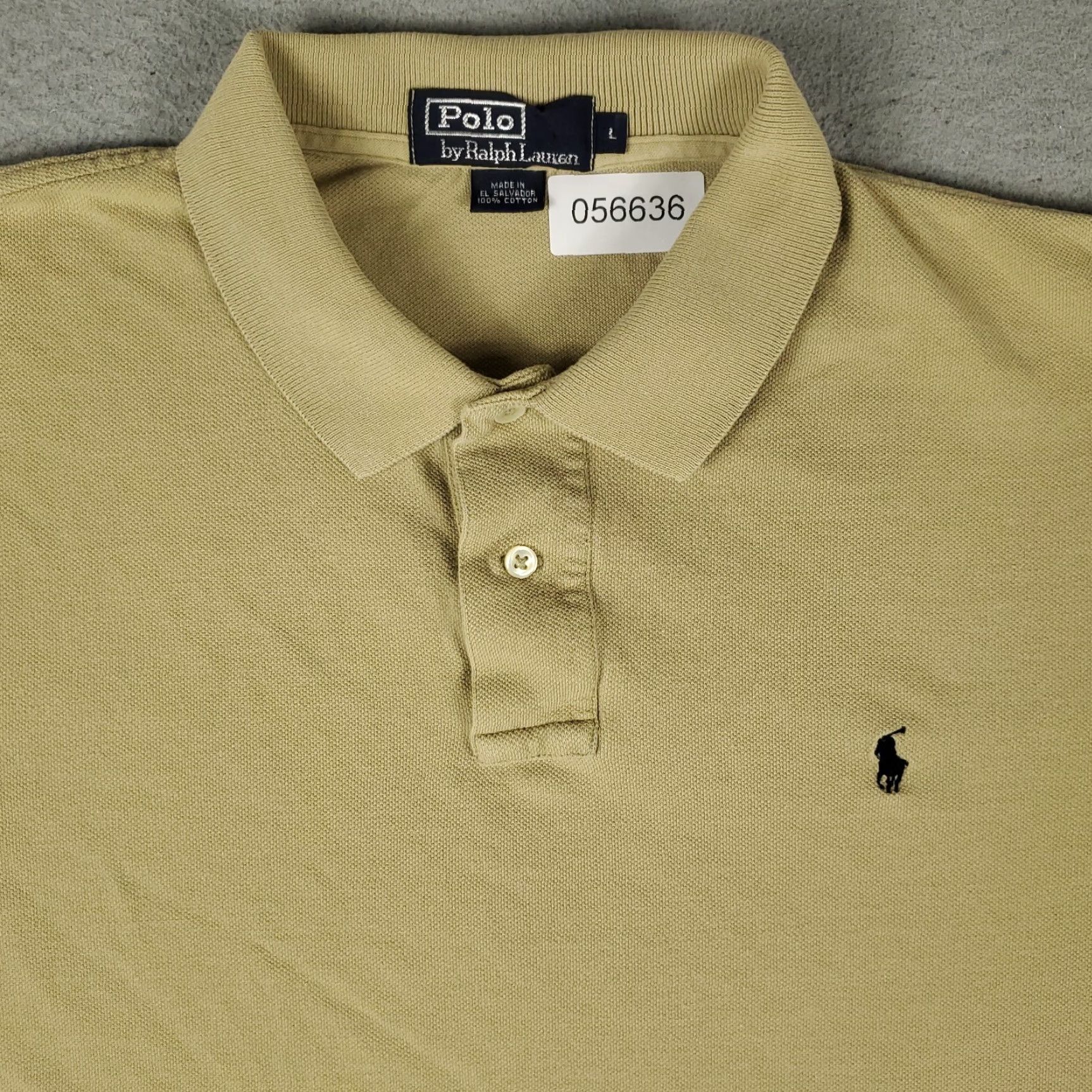 Ralph Lauren VINTAGE Ralph Lauren Polo Shirt Mens Size Large Short Sleeve Beige Casual Classic Preppy Size US L / EU 52-54 / 3 - 2 Thumbnail