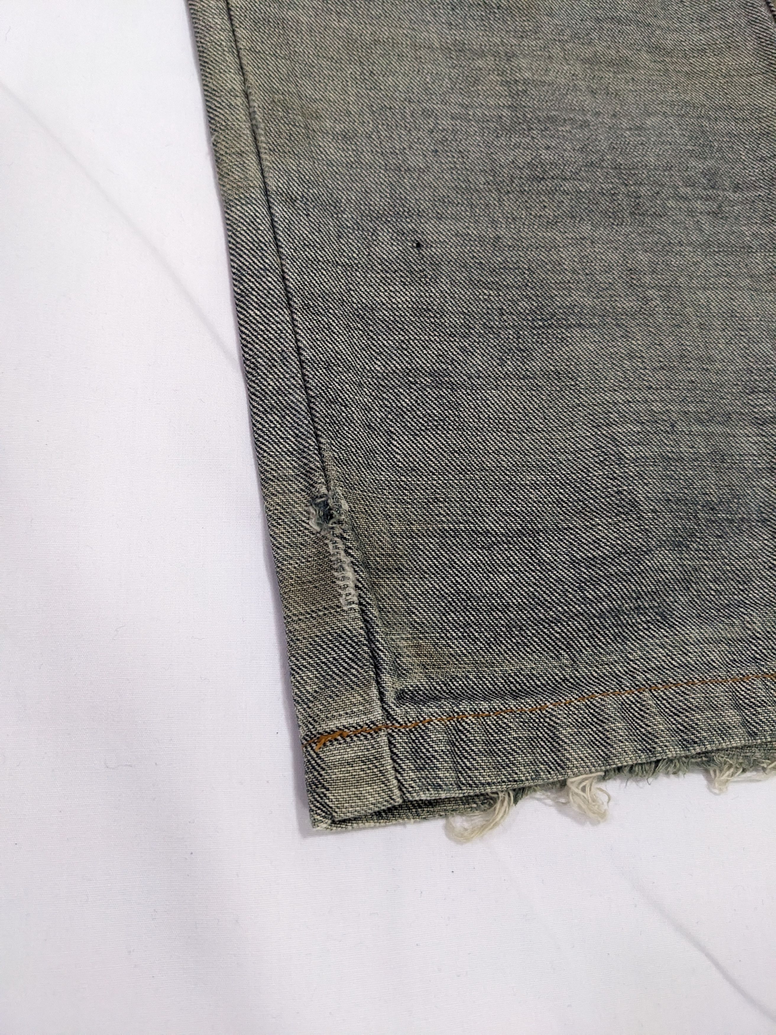 A.P.C. × Vintage Vintage APC 90s Mudwash Distressed Trasher Button fly Jeans Size US 31 - 6 Thumbnail
