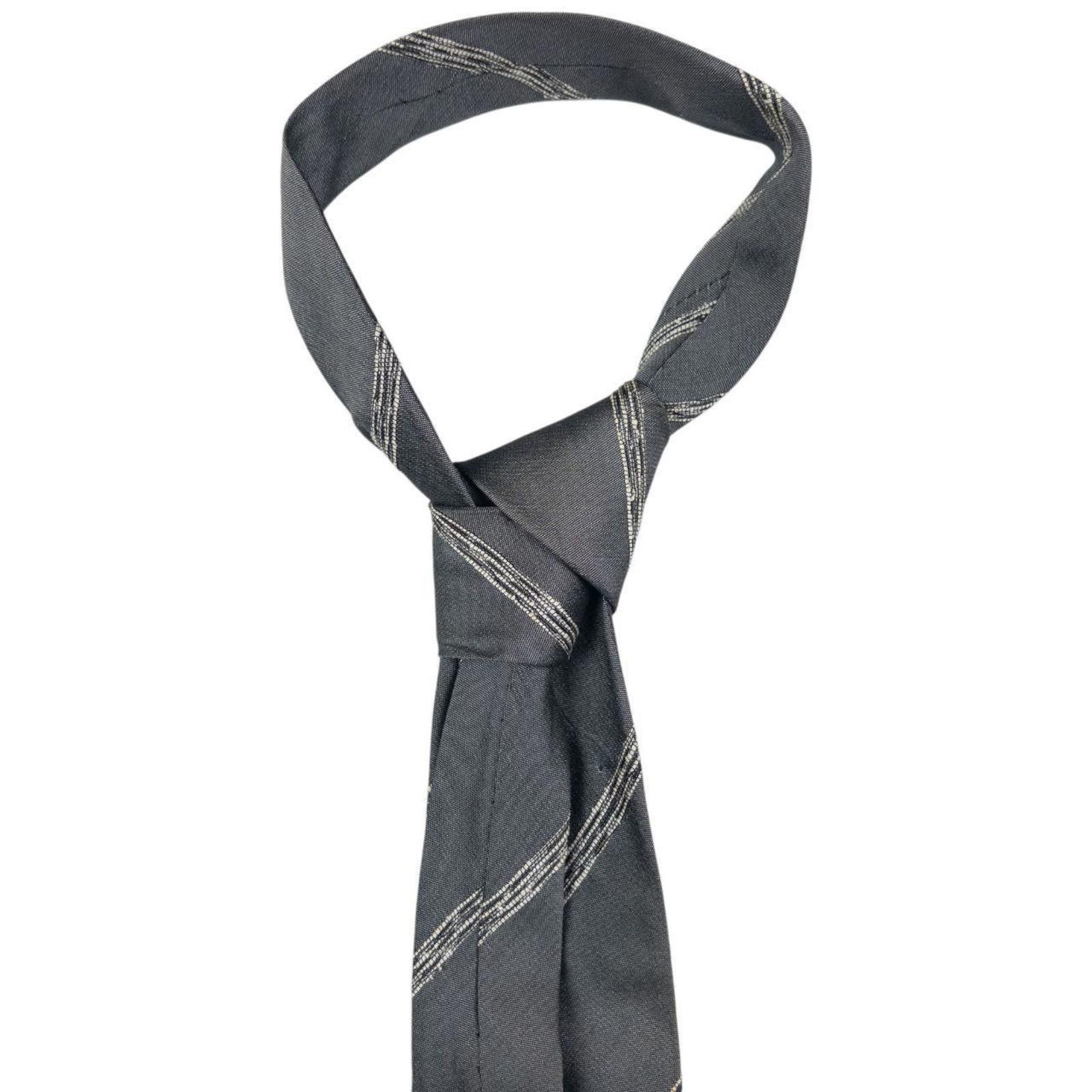 Issey Miyake Vintage Issey Miyake Striped Silk Tie Size ONE SIZE - 3 Thumbnail