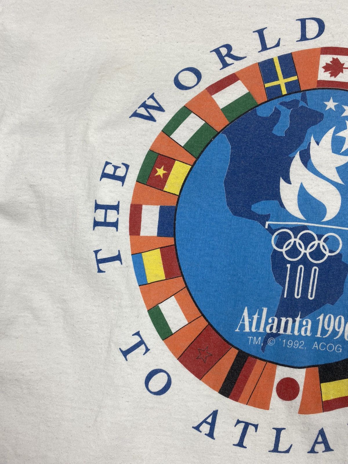 Vintage Vintage Atlanta 1996 Olympics Game Tee Size US XL / EU 56 / 4 - 7 Thumbnail