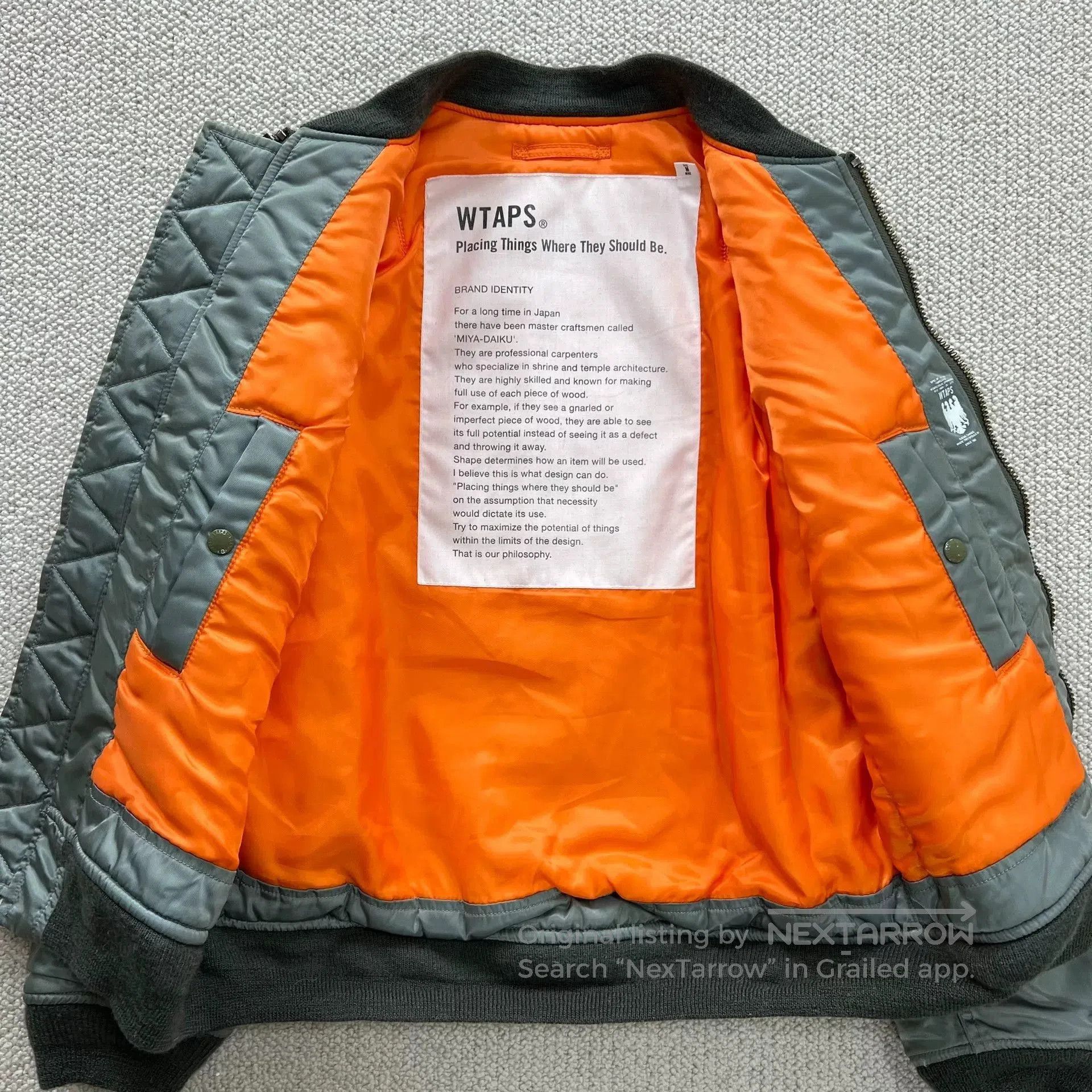Wtaps WTAPS MA1 Flight Jacket Vintage Style Outerwear. Size US M / EU 48-50 / 2 - 7 Thumbnail