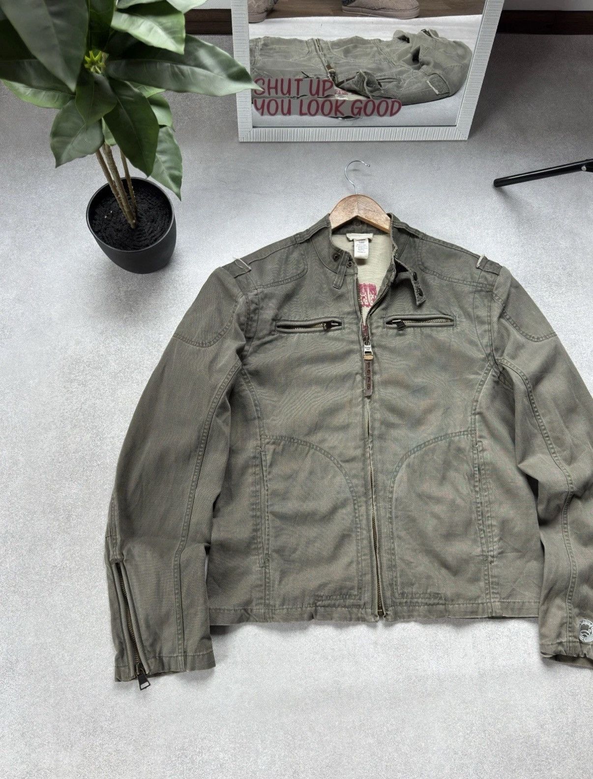 Diesel Diesel Vintage Retro 90s Motorcycle Biker Military Jacket Size US XXL / EU 58 / 5 - 5 Thumbnail