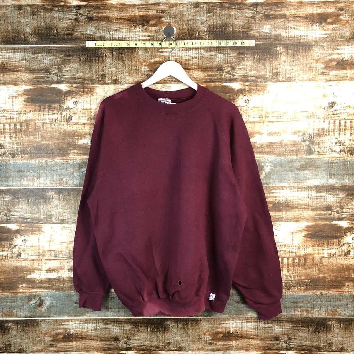 Japanese Brand × Vintage Discuss Athelitic Maroon Sweatshirt #A1915 Size US L / EU 52-54 / 3 - 1 Thumbnail