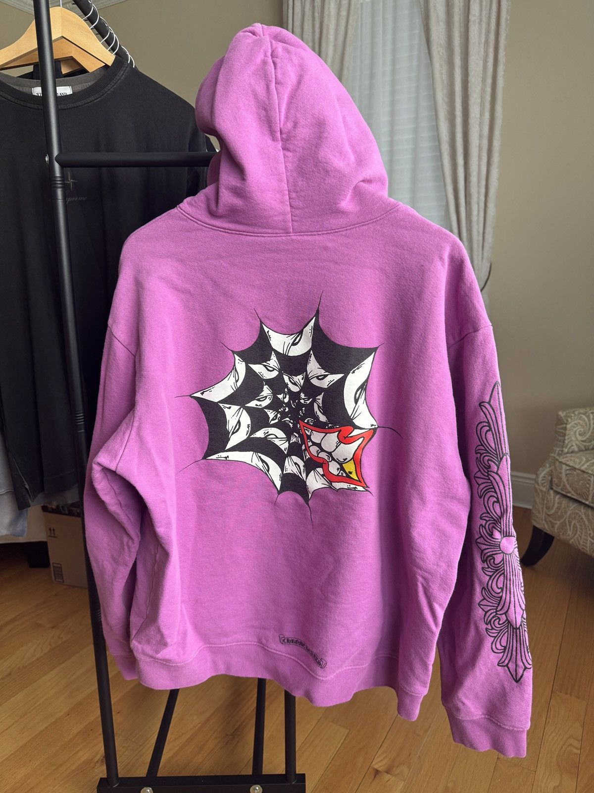 Chrome Hearts Chrome Hearts Matty Boy Web Hoodie 'Purple' Size US XXL / EU 58 / 5 - 2 Thumbnail