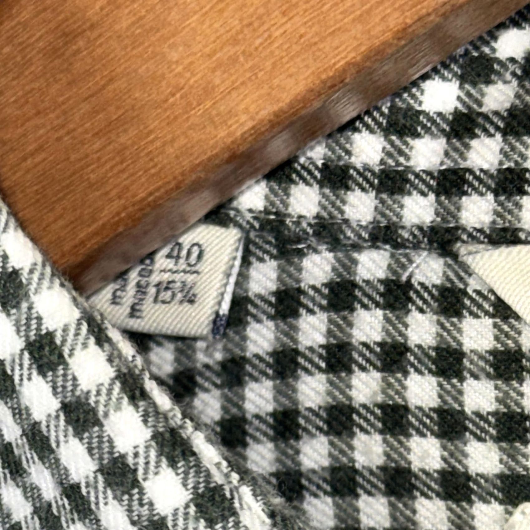 Suitsupply Suitsupply Shirt Men's Size 40 15 3/4 Gingham Egyptian Cotton Long Sleeve Polo Size US L / EU 52-54 / 3 - 7 Thumbnail