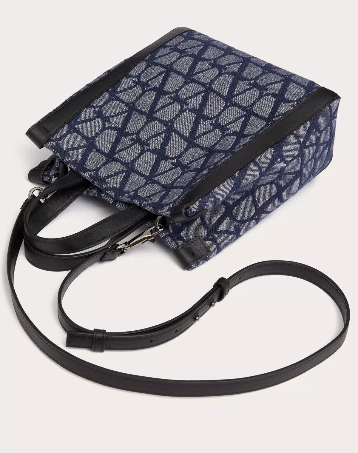 Valentino oc11z0725 Size: OS/ Mini Toile Shopping Bag in Melange/Black Size ONE SIZE - 5 Thumbnail