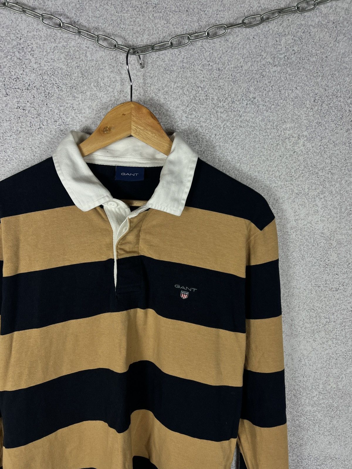 Gant Vintage Gant Striped Rugby Polo Shirt Long Sleeve Size US L / EU 52-54 / 3 - 2 Thumbnail