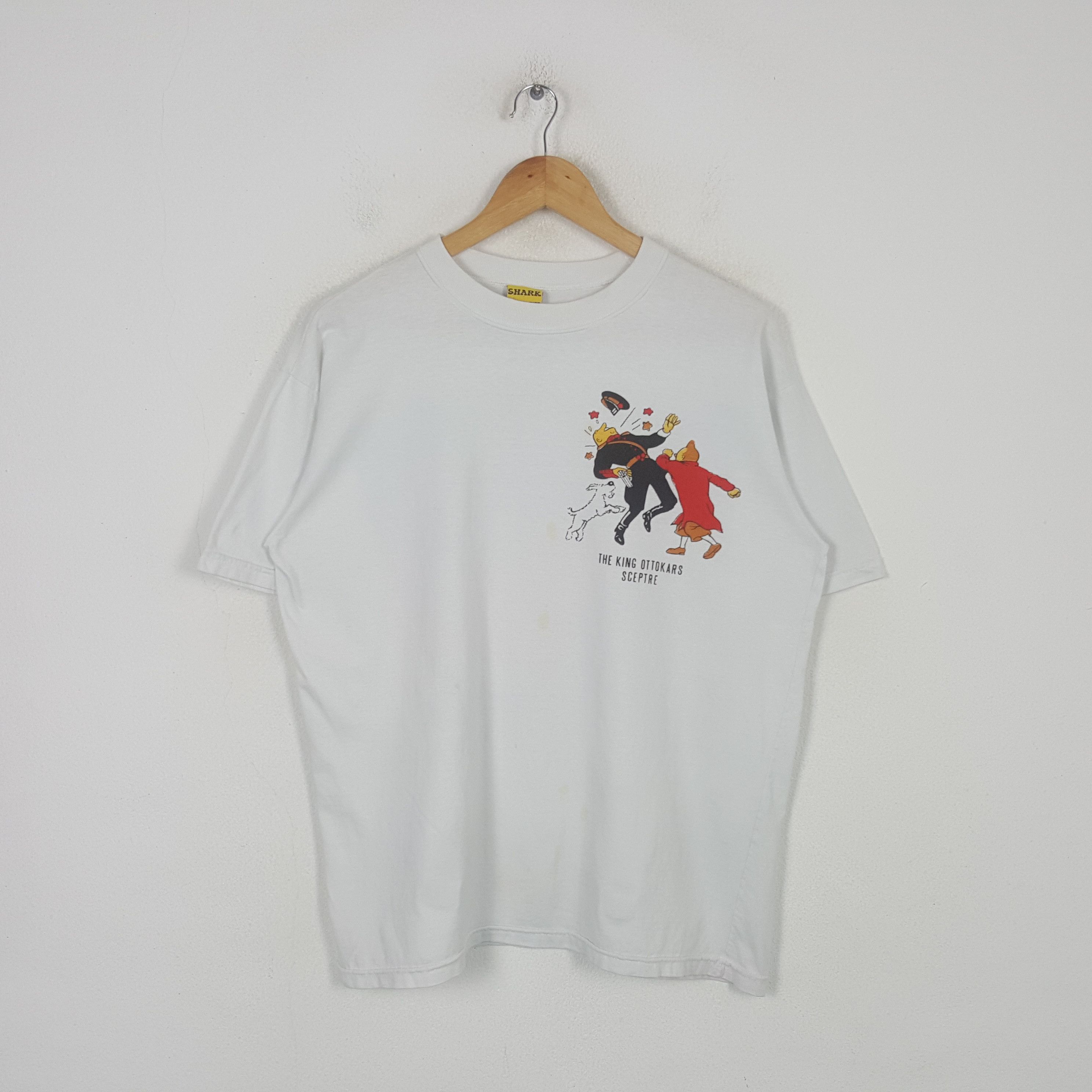 Vintage Vintage Tintin The King Ottokars Sceptre Tshirt C299N6 Size US L / EU 52-54 / 3 - 3 Thumbnail