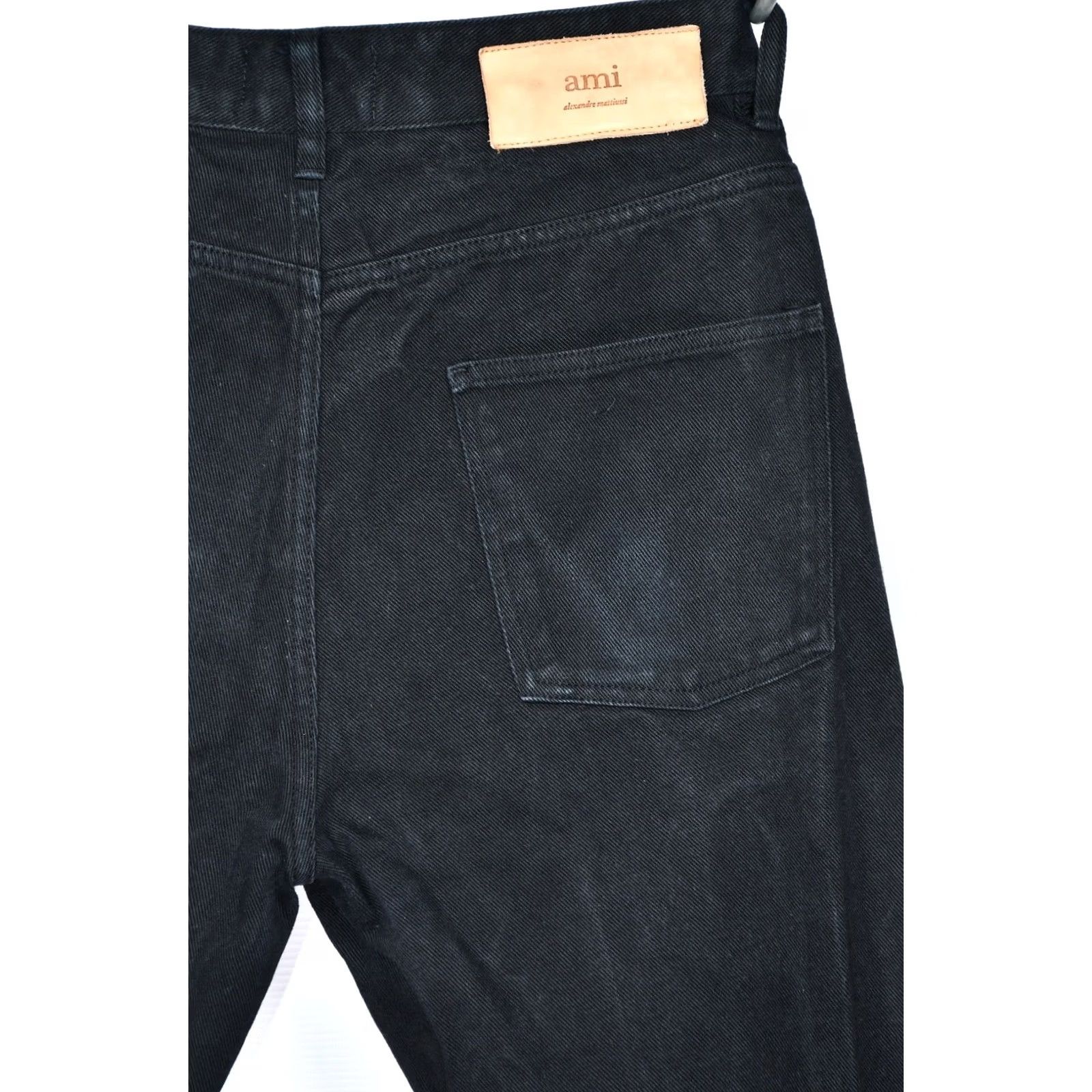 Vintage AMI Alexandre Mattiussi Men Jeans W33 Black Cotton Denim 5-Pocket Straight Regular Size XS-? (invalid) Size US 33 - 3 Thumbnail