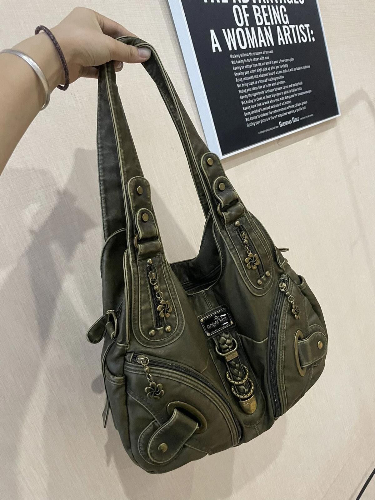 Vintage y2k Khaki Over Shoulder Bag Size ONE SIZE - 3 Thumbnail