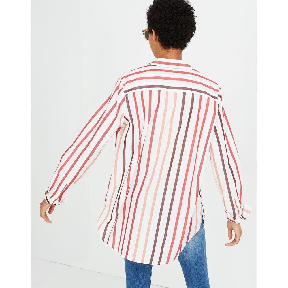 Madewell Madewell Women's XS Striped Button-Up Shirt Long Sleeve Size XS / US 0-2 / IT 36-38 - 3 Thumbnail