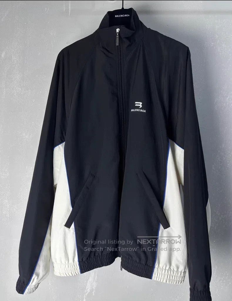 Balenciaga Balenciaga Black and White Patchwork School Uniform Windbr Size US S / EU 44-46 / 1 - 1 Thumbnail