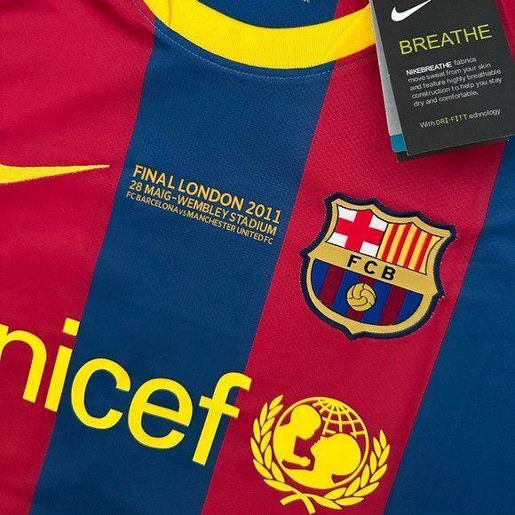 Nike Barcelona 2011 Retro Soccer Jersey Messi #10 Final Champions Size US S / EU 44-46 / 1 - 7 Thumbnail