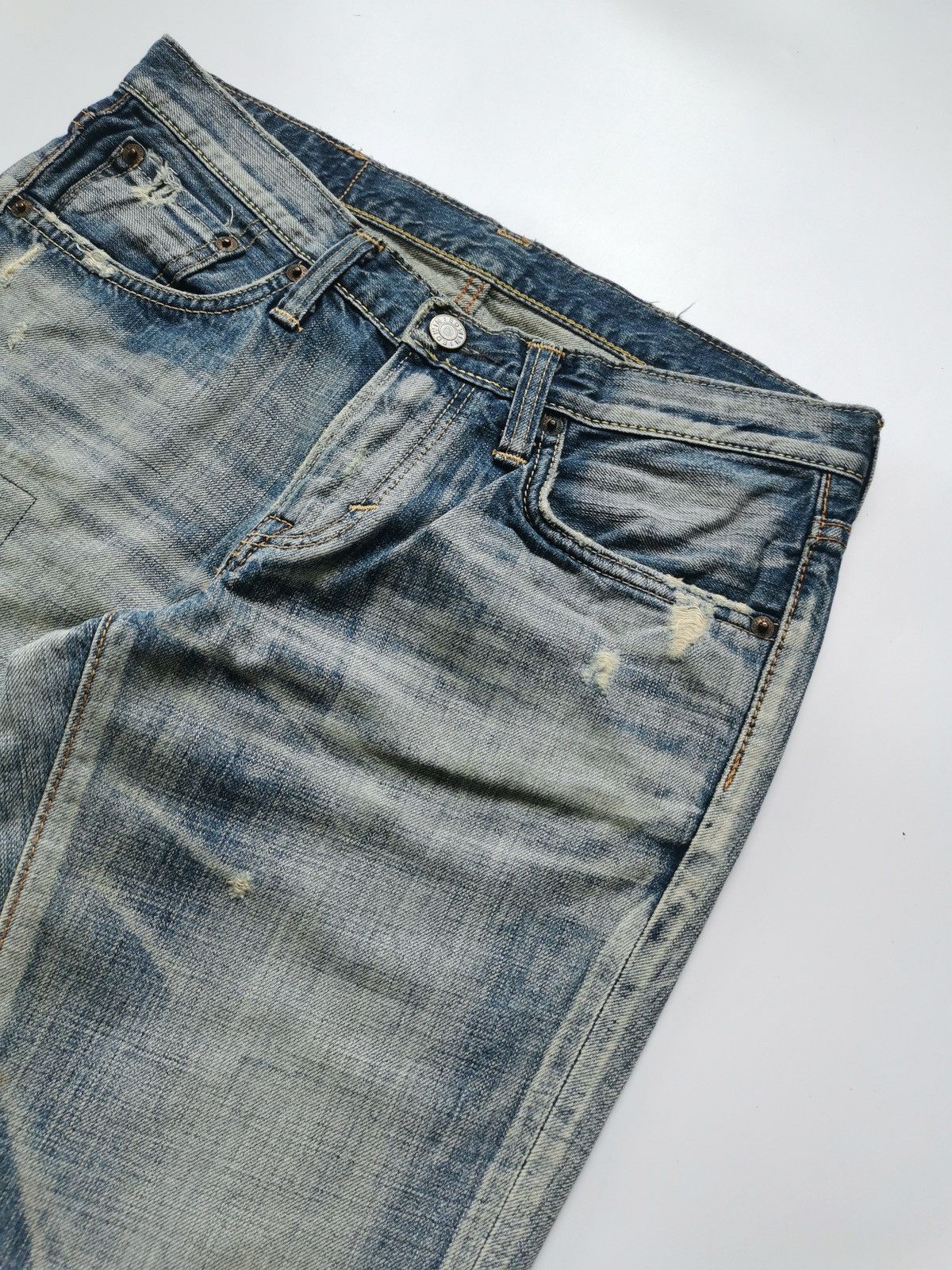 Edwin Edwin Japan Distressed Jeans ERD Grunge Size US 29 - 4 Thumbnail