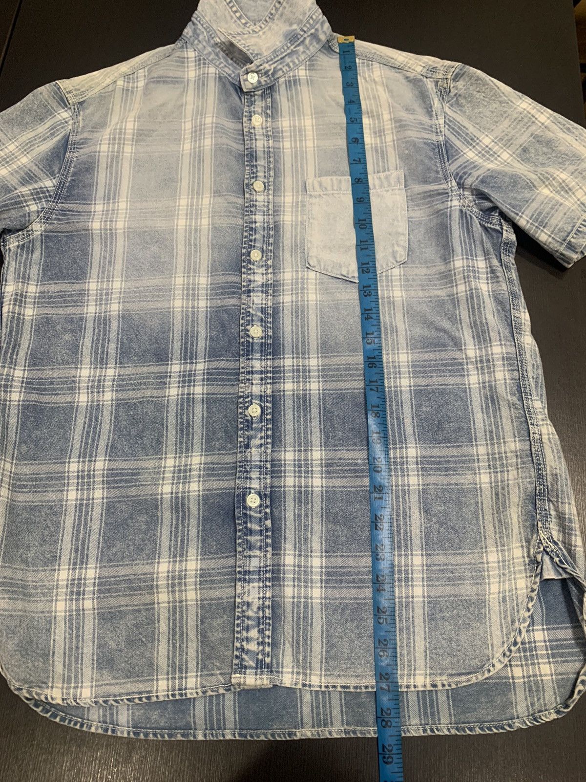 Japanese Brand Purple & Yellow Tartan Denim Shirts Size US M / EU 48-50 / 2 - 11 Thumbnail