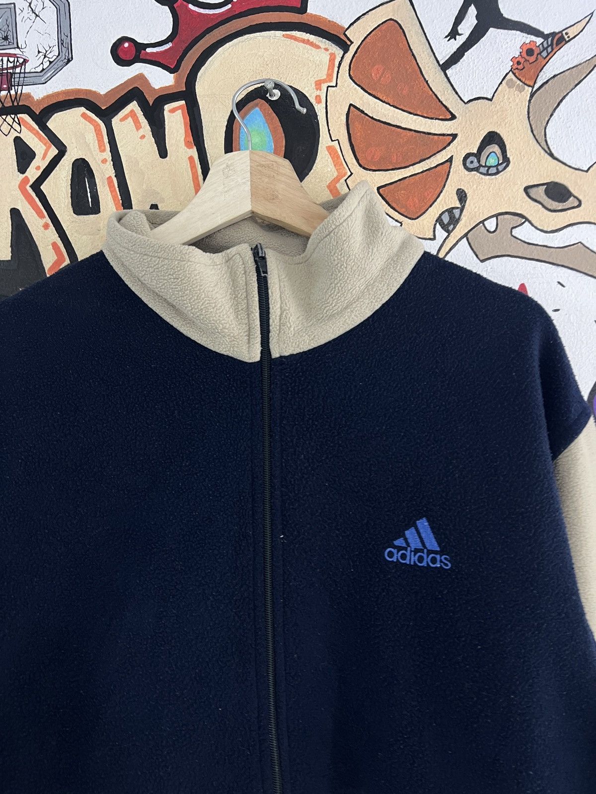 Adidas Adidas Vintage Zip Up Fleece Size US XL / EU 56 / 4 - 2 Thumbnail