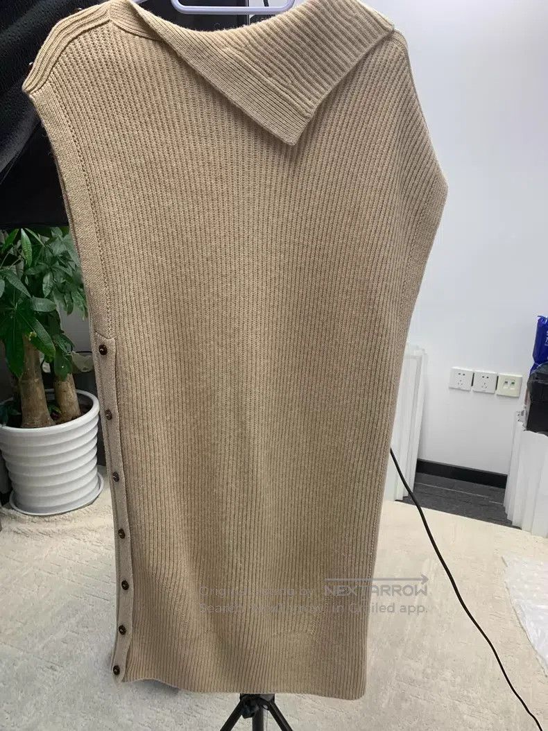 Hermes Hermes Camel Hair Side Button Knit Dress Size XS / US 0-2 / IT 36-38 - 1 Thumbnail