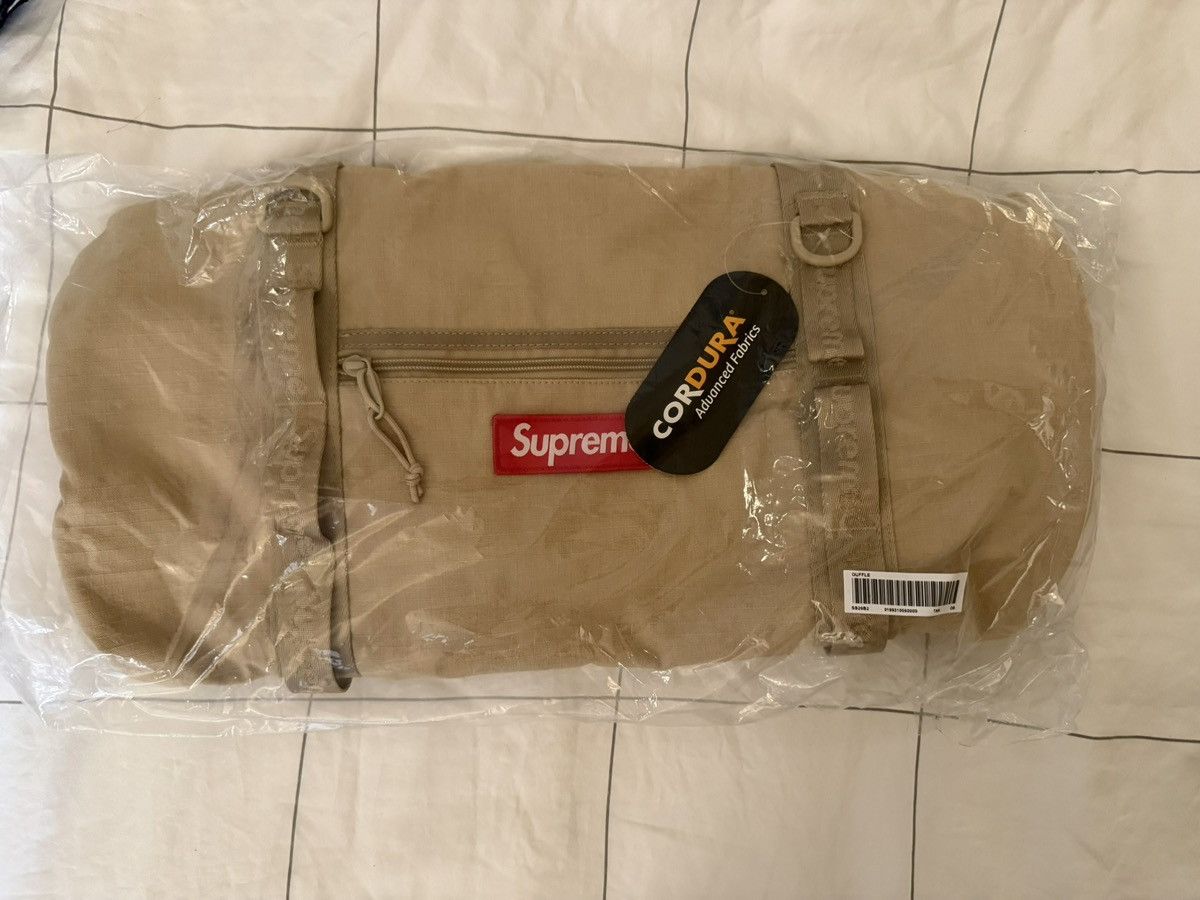 Supreme Supreme Duffle Bag SS26 Box Logo Tan Cotton Blend Ripstop Size ONE SIZE - 5 Thumbnail
