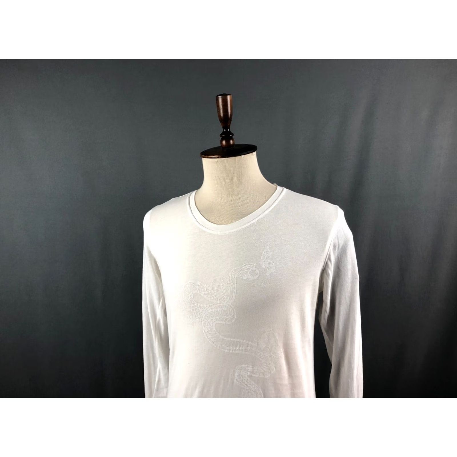 Zadig & Voltaire Zadig & Voltaire Lightweight T-Shirt Cotton Men White Printed Shirt Regular Crewneck Long Sleeve Shirt Printed Size US M / EU 48-50 / 2 - 4 Thumbnail