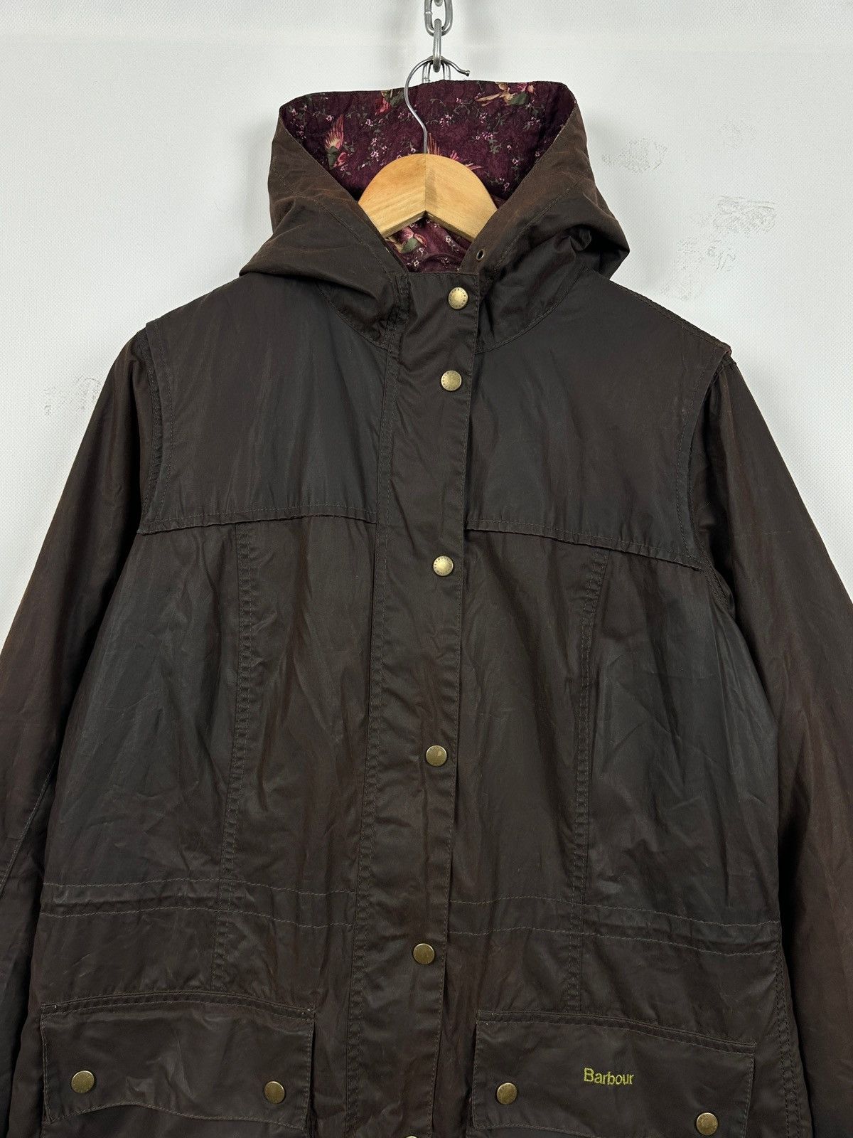 Barbour Retail Vintage Durham Brown Waxed Coat Jacket