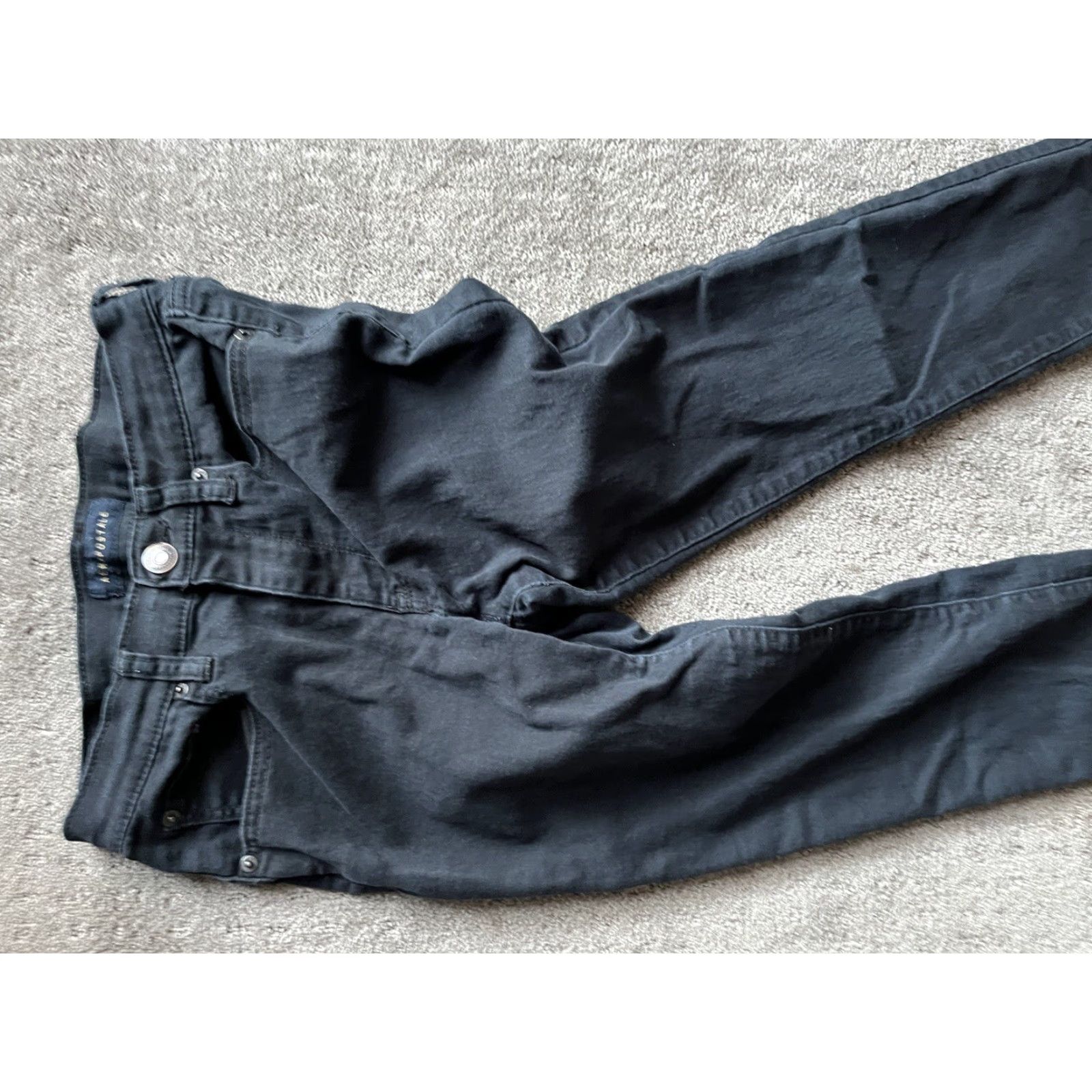 Vintage Aéropostale Jeans Women's 4 Regular High Waisted Jegging 5-Pocket Black Denim Size 27" / US 4 / IT 40 - 4 Thumbnail