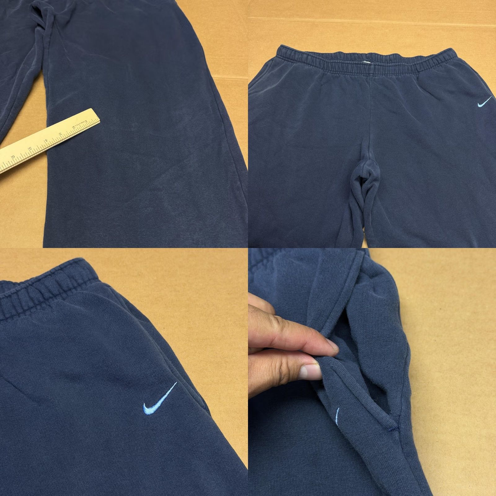 Nike Nike Mens 2XL Blue Fleece Sweatpants Elastic Waist Pockets Straight Leg Size US 39 - 8 Thumbnail