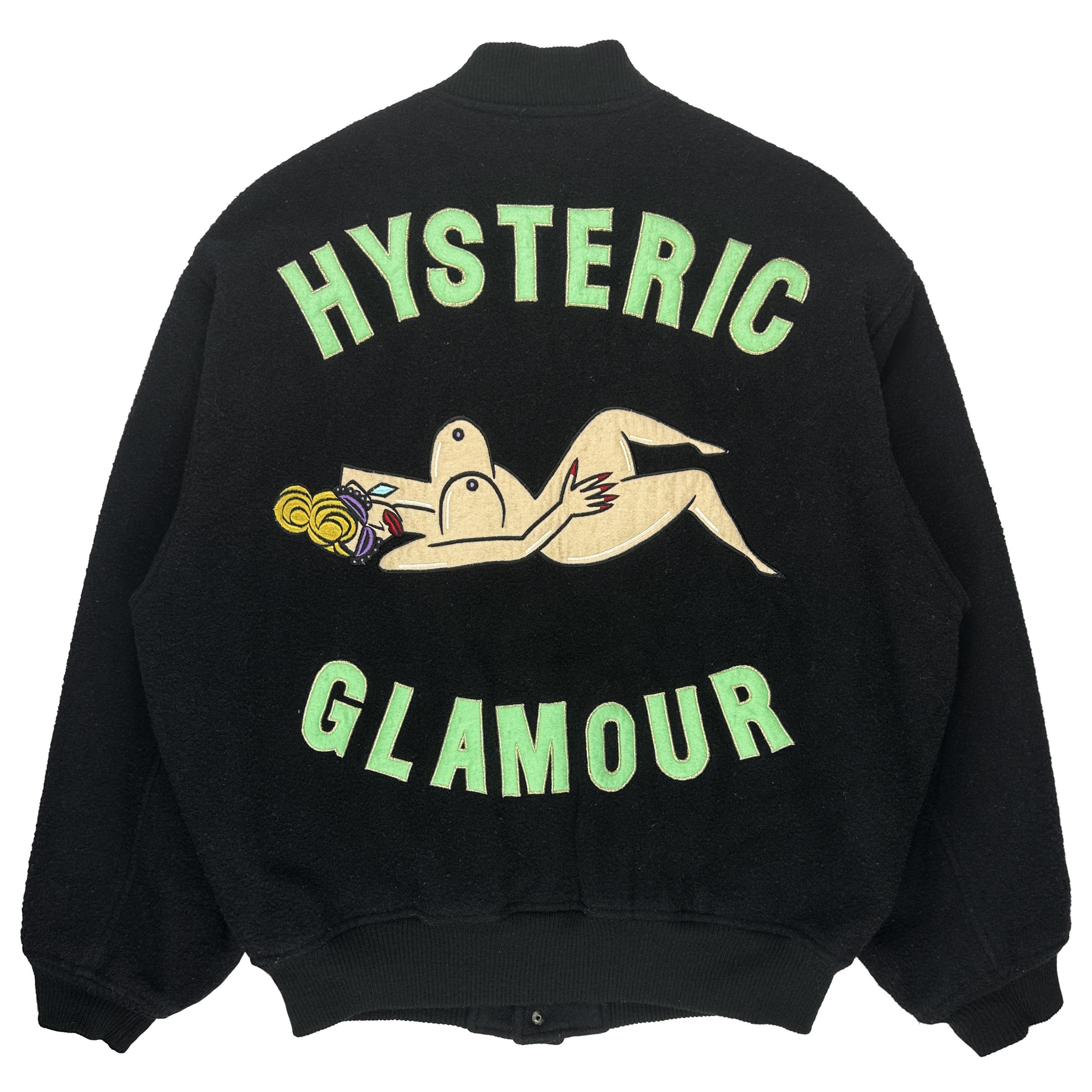 Hysteric Glamour 90's Miss Hysteric Pinup Wool Bomber Size US L / EU 52-54 / 3 - 1 Thumbnail