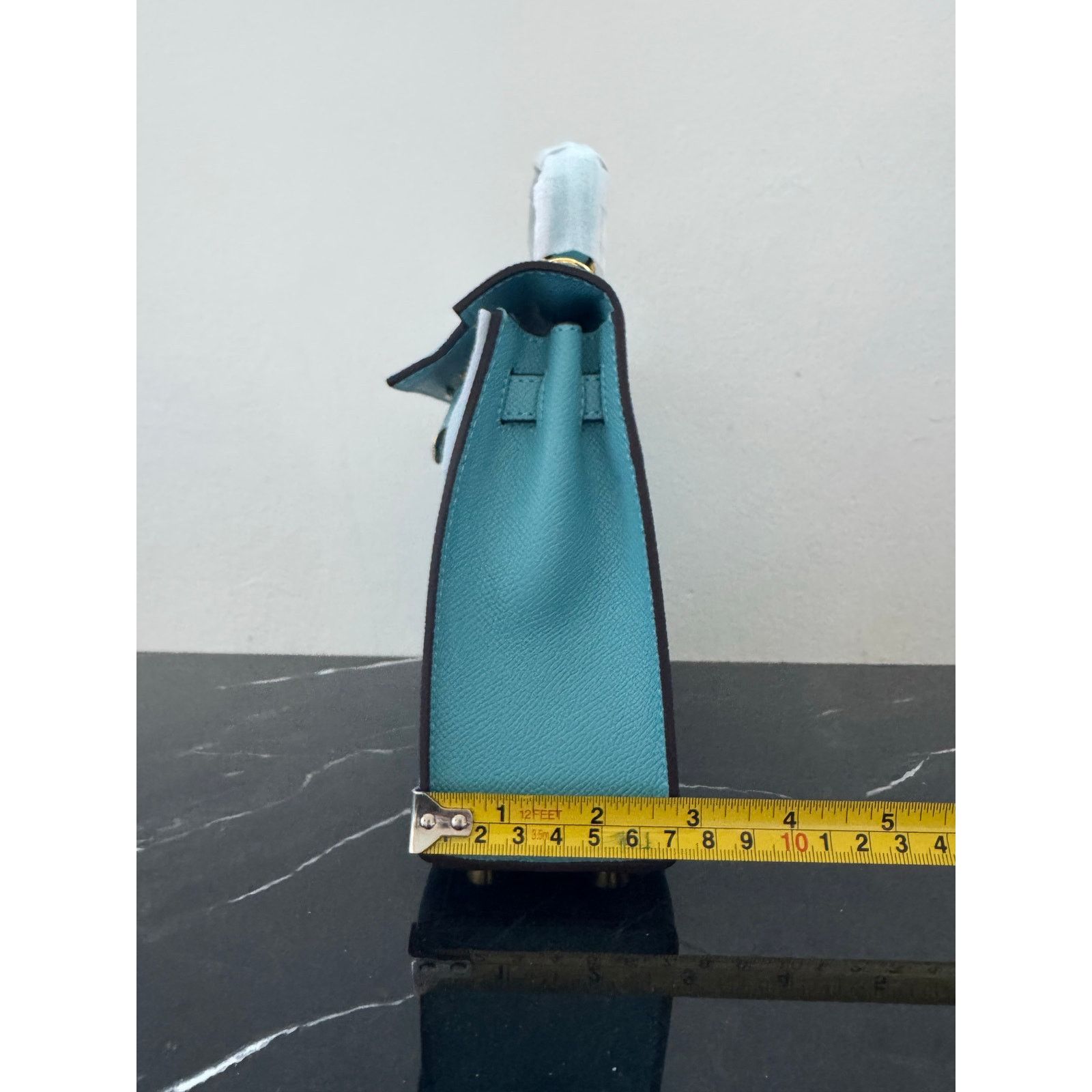 Other Aqua Blue “Kelly-Style” Top Handle Bag Size ONE SIZE - 9 Thumbnail