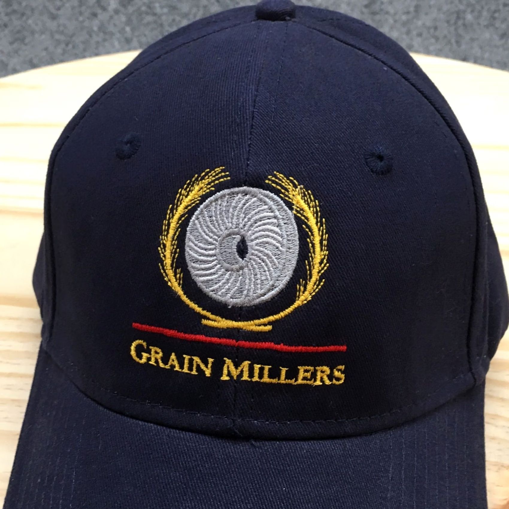 Logo 7 Cap America Baseball Cap Men Blue OS Curved Brim Embroidered Logo Grain Millers Size ONE SIZE - 4 Thumbnail