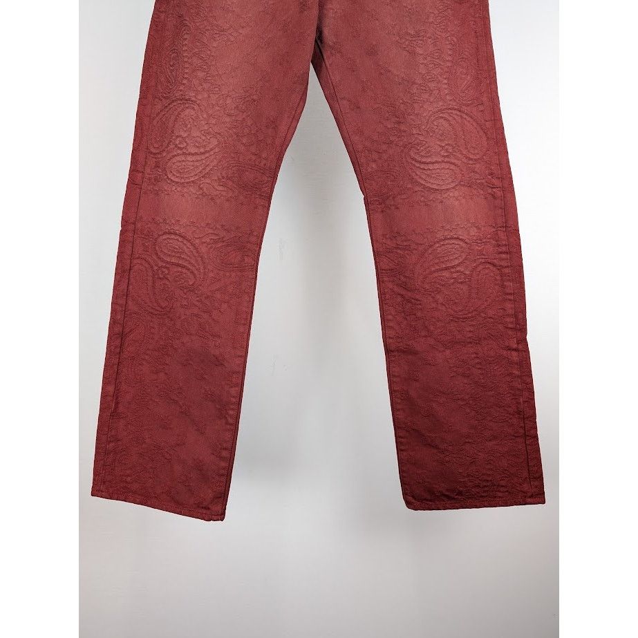 Amiri o1rshd1 Bandana Jacquard Pant in Sun Dried Tomato Size US 32 / EU 48 - 4 Thumbnail