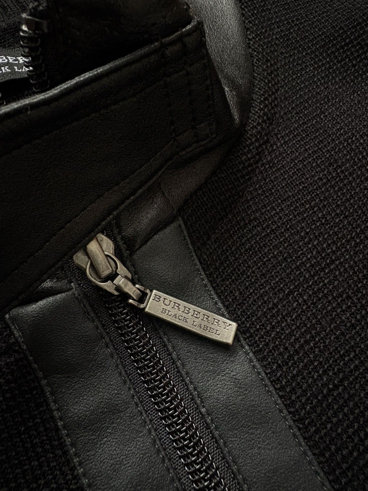 Burberry Burberry Black Label Knit Pullover Sweater Leather Trim Zip Size US M / EU 48-50 / 2 - 5 Thumbnail
