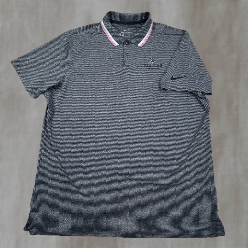 Nike Nike Polo Shirt Men L Gray Black Striped Dri-Fit Performance Golf-logo Easy Care Lightweight Quick Dry Nike Golf Shirt Mens L Gray Striped Size US L / EU 52-54 / 3 - 1 Thumbnail